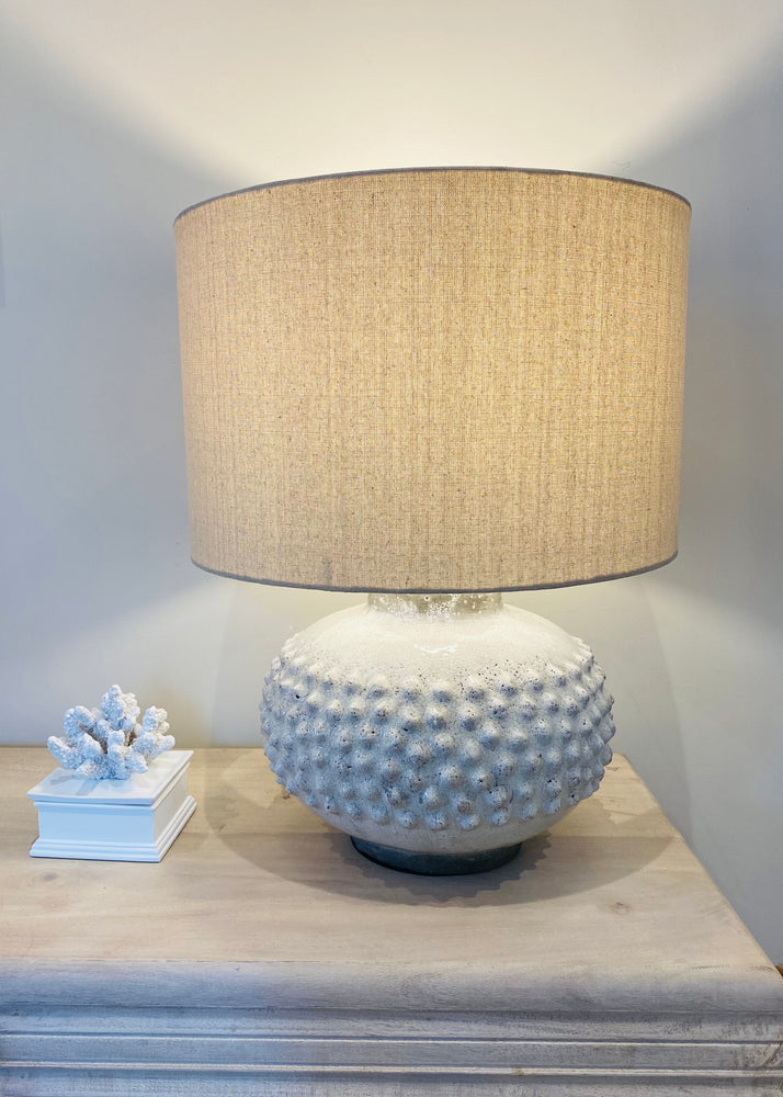 The Stowe Bobble Table Lamp & Linen Shade