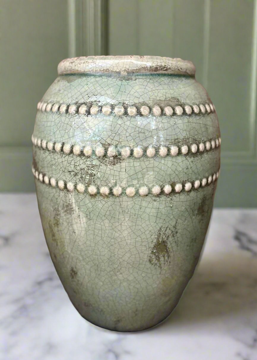 Athena Jade Green Celadon Bobble Vase