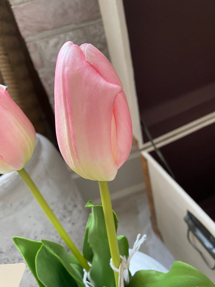 ‘The Best’ Pink Artificial Tulip Stems
