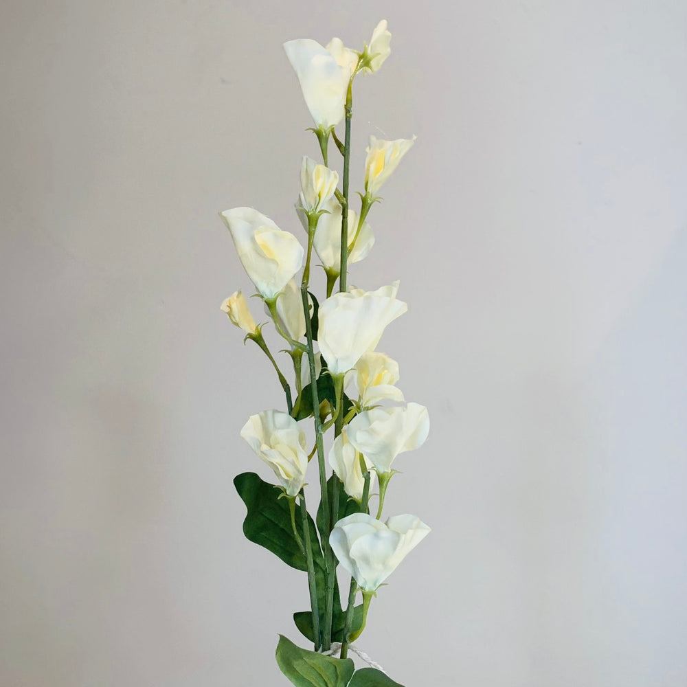 White Tall Faux Sweet Pea Stem