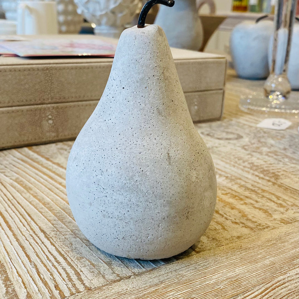 Cement Pear Ornament