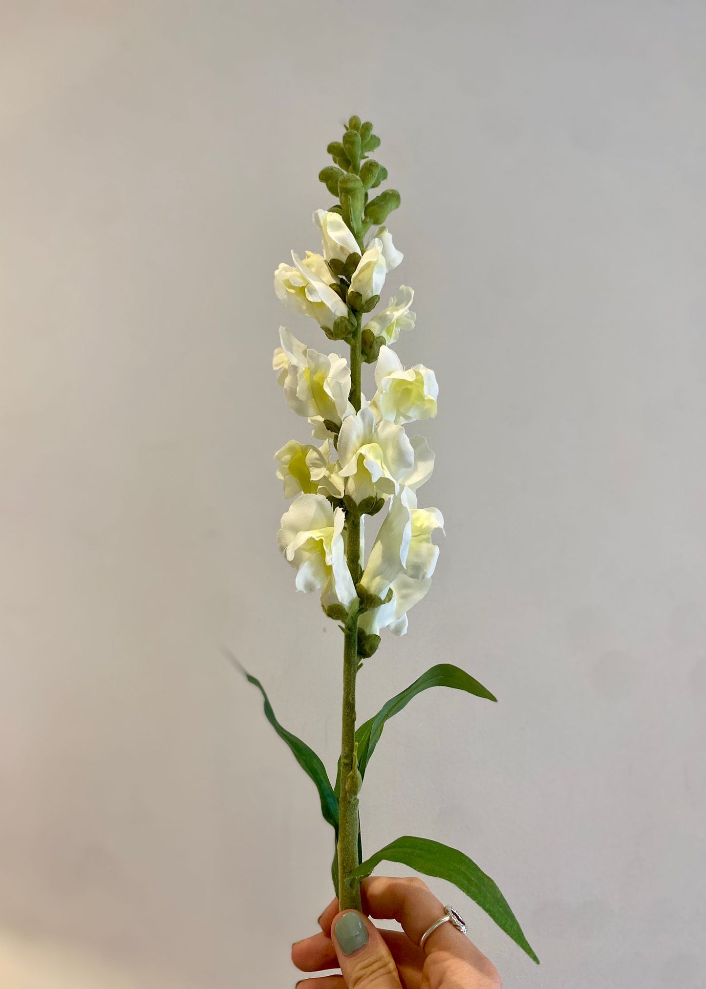 White Artificial Snapdragon Stem