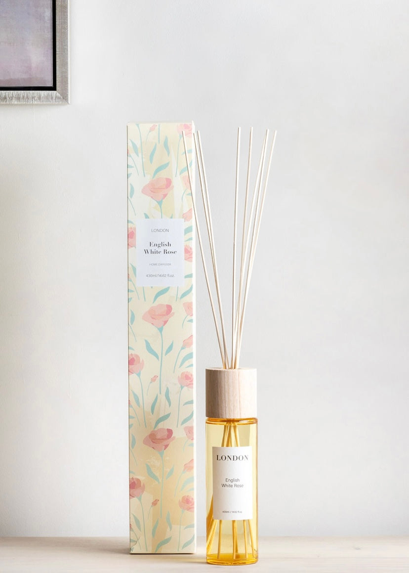 London - English White Rose Reed Diffuser