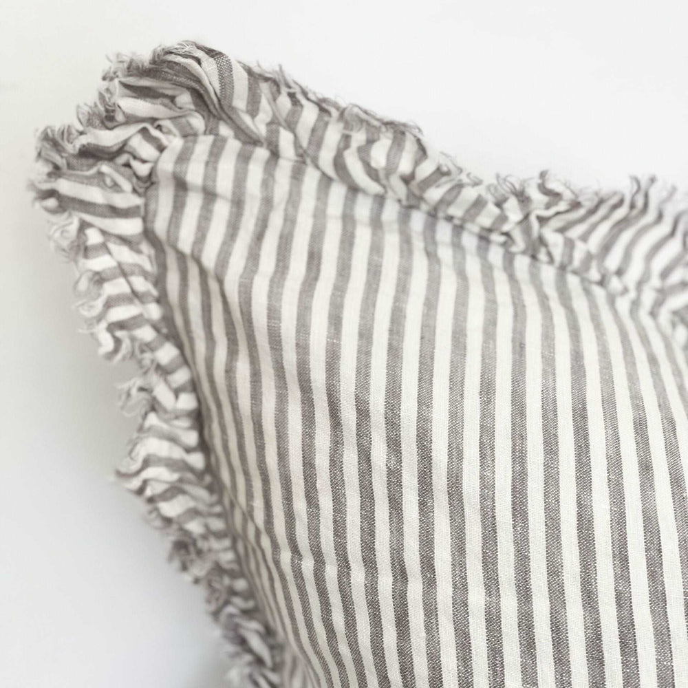 
                      
                        Ottilie Ruffled Edge Linen Grey Stripe 45×45cm
                      
                    