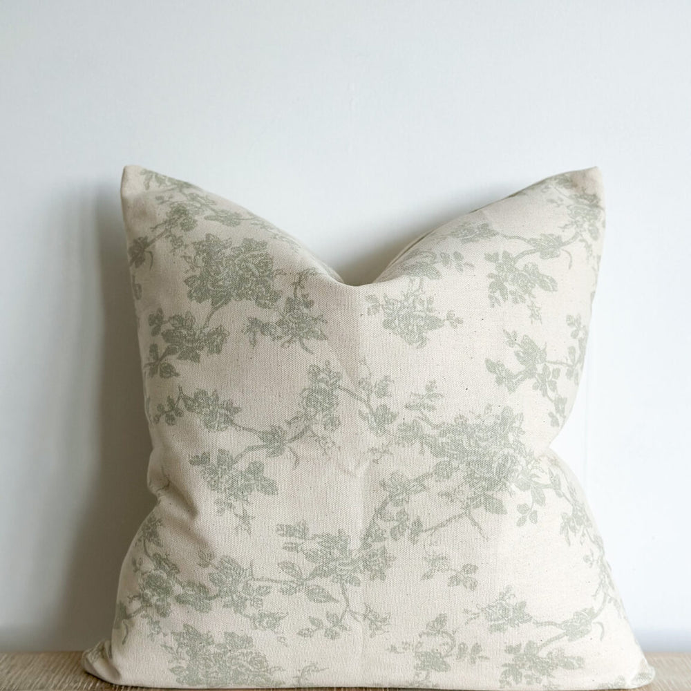 Eloise Oatmeal & Sage Patterned Cushion 45x45cm