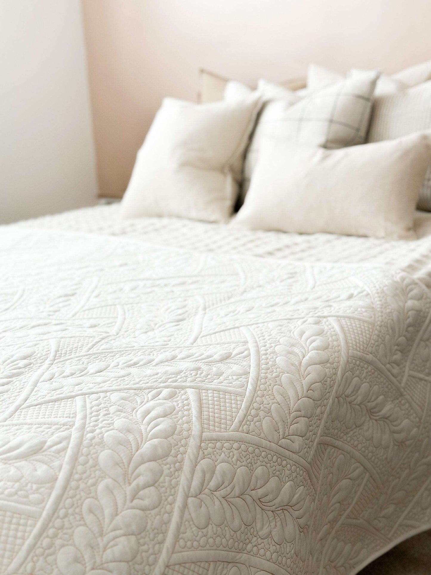 Cream Quilted Bedspread 180x90cm