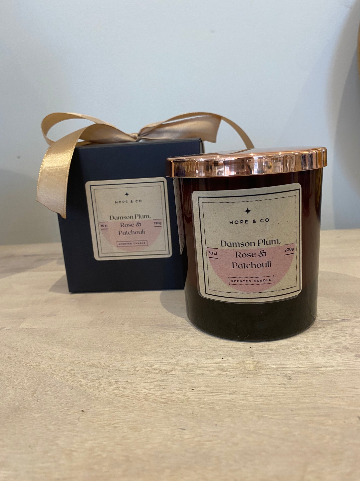 Damson Plum, Rose & Patchouli Scented Candle