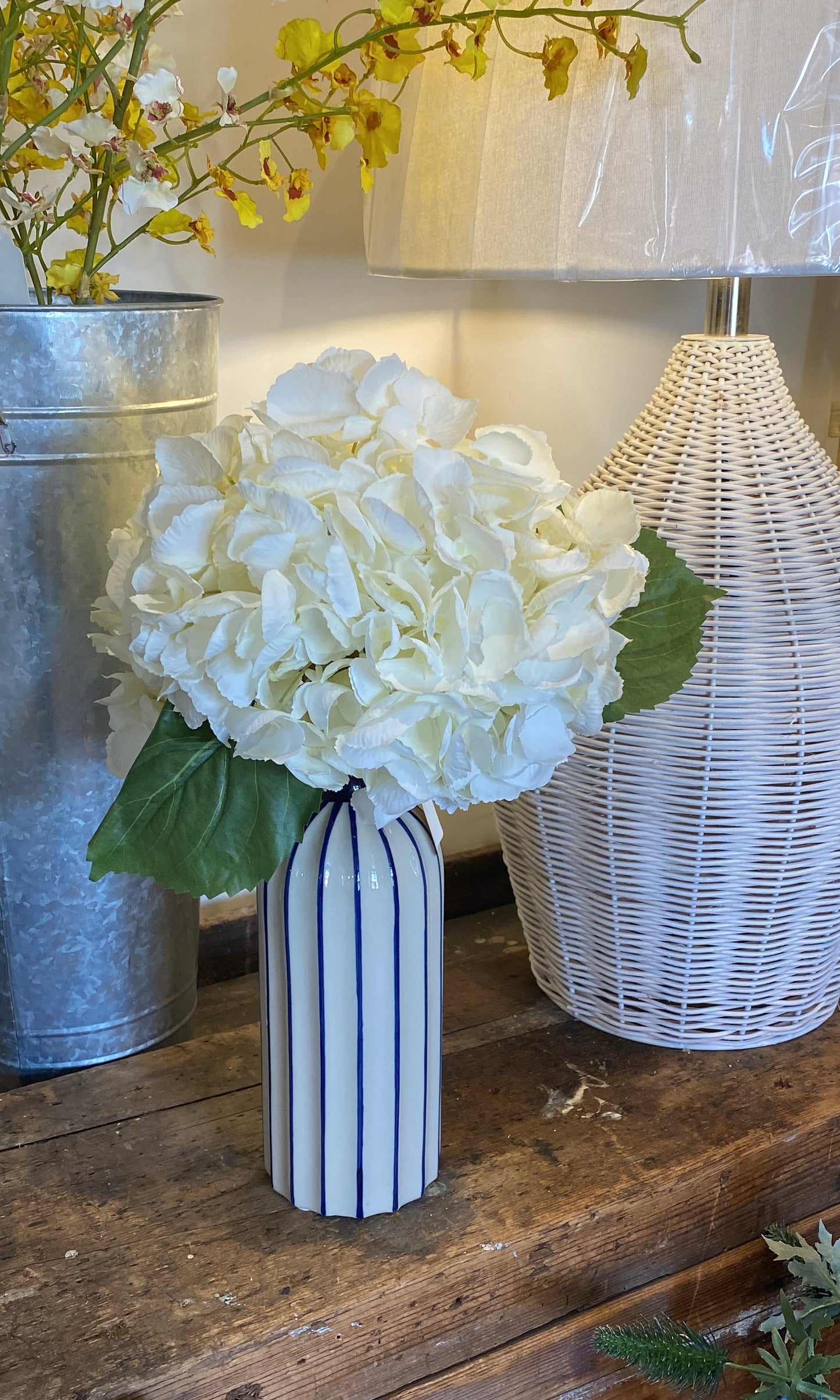 Faux White Hydrangea