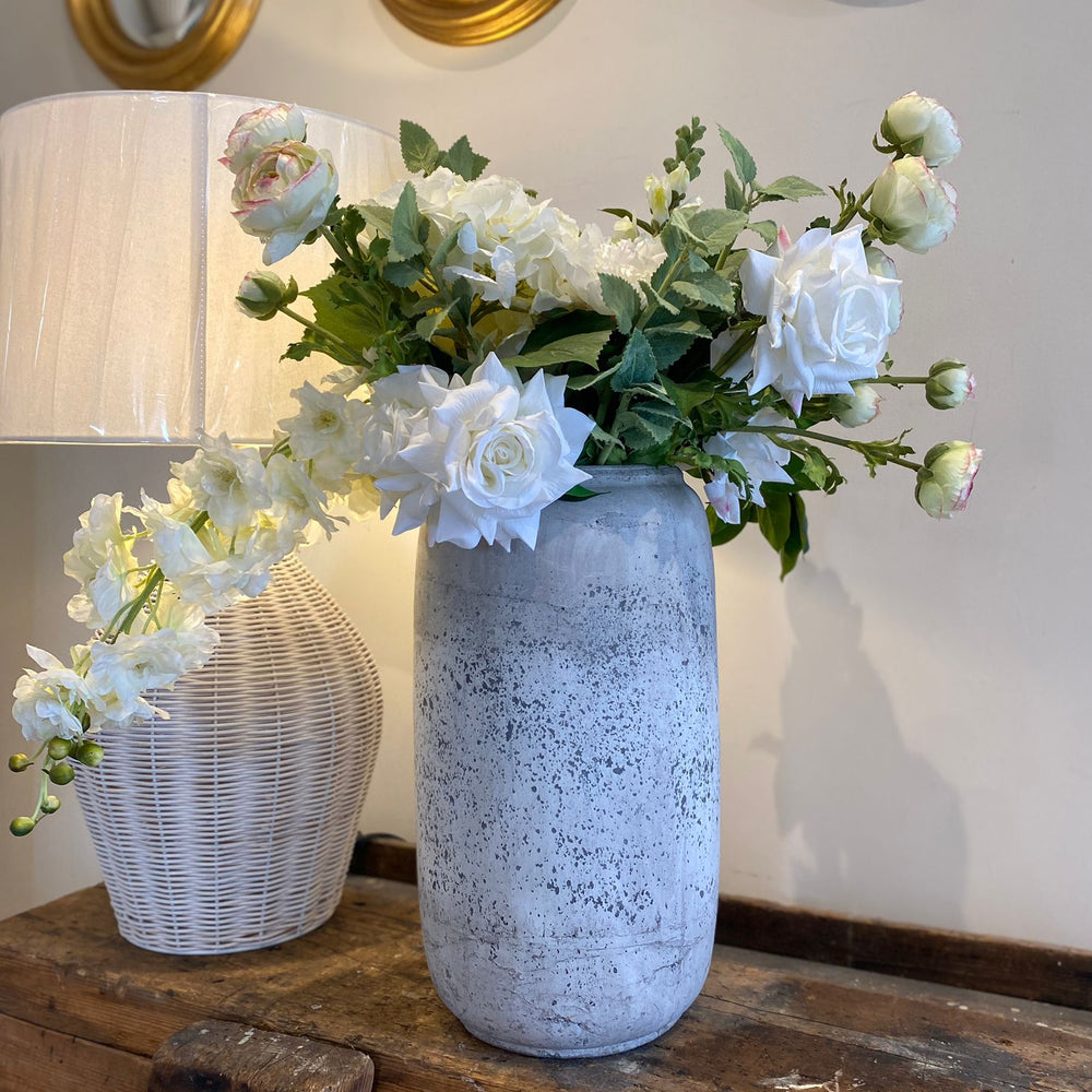 The 'Venice' Distressed Cement/Stone Tall Vase