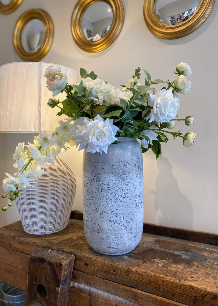 The 'Venice' Distressed Cement/Stone Tall Vase