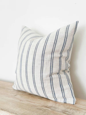 Darcy Blue Stripe Duck Feather Cushion 45×45cm
