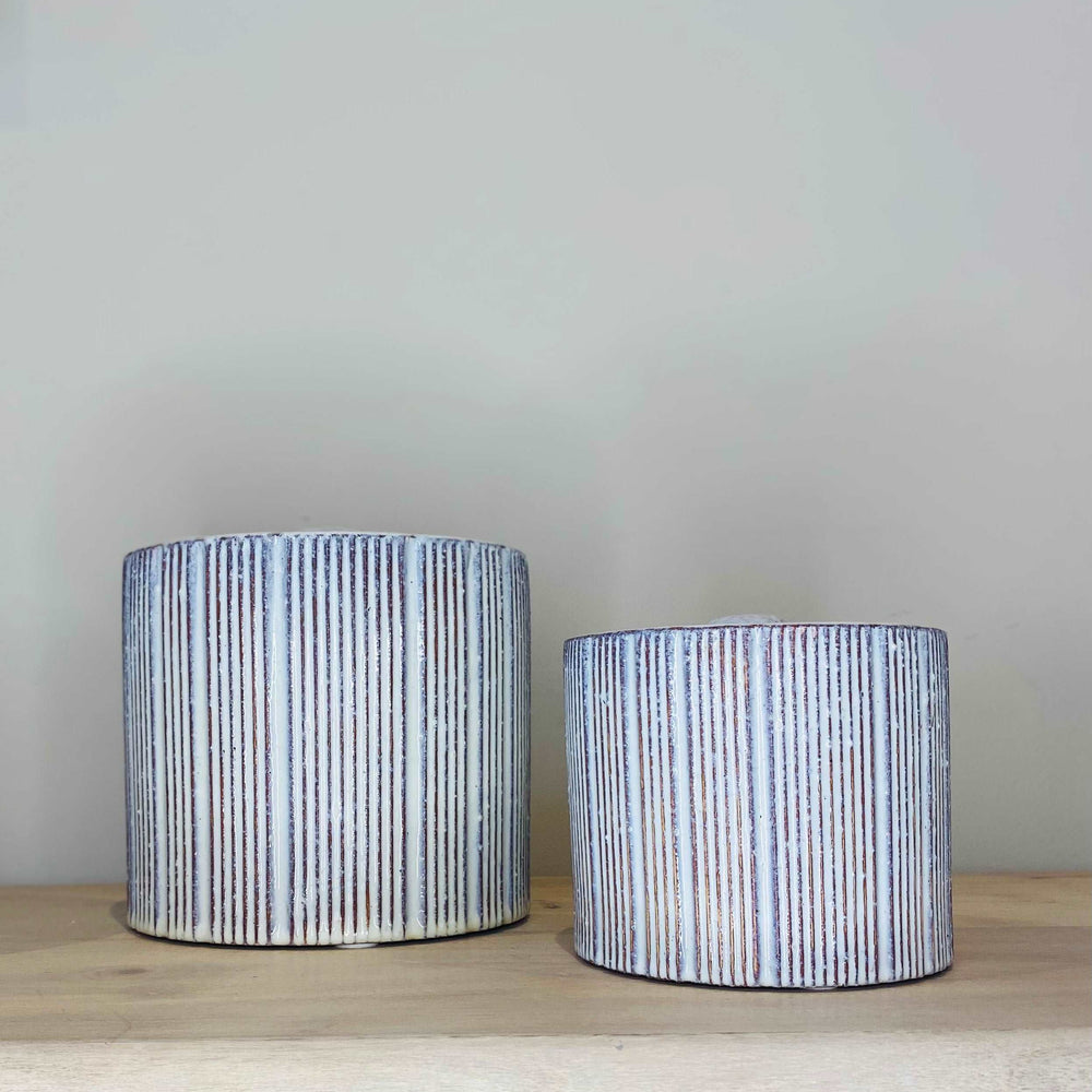 
                      
                        Medium 'Padstow' Striped Lidded Ceramic Jar
                      
                    