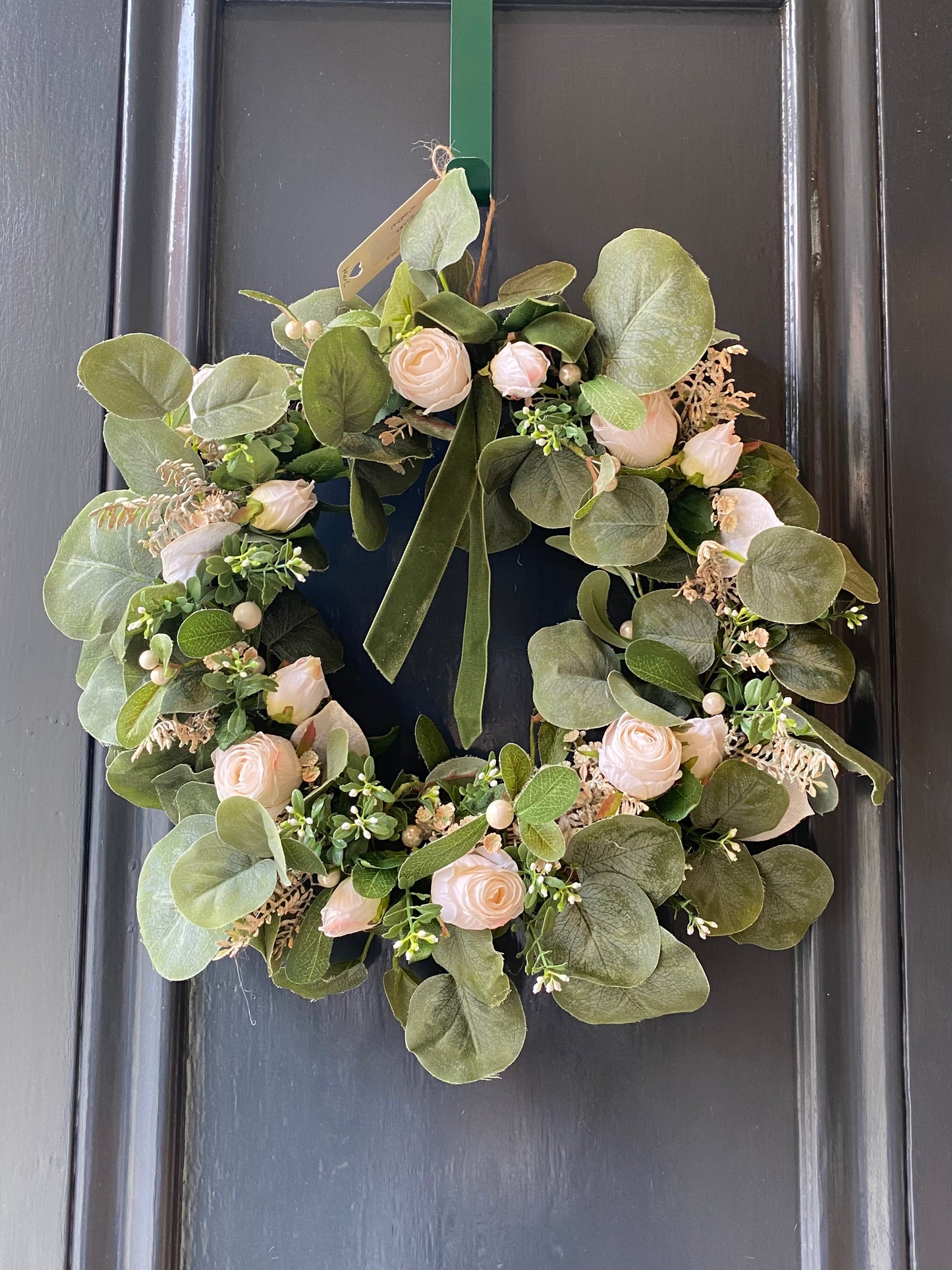 Pearl Faux Flower White Wreath