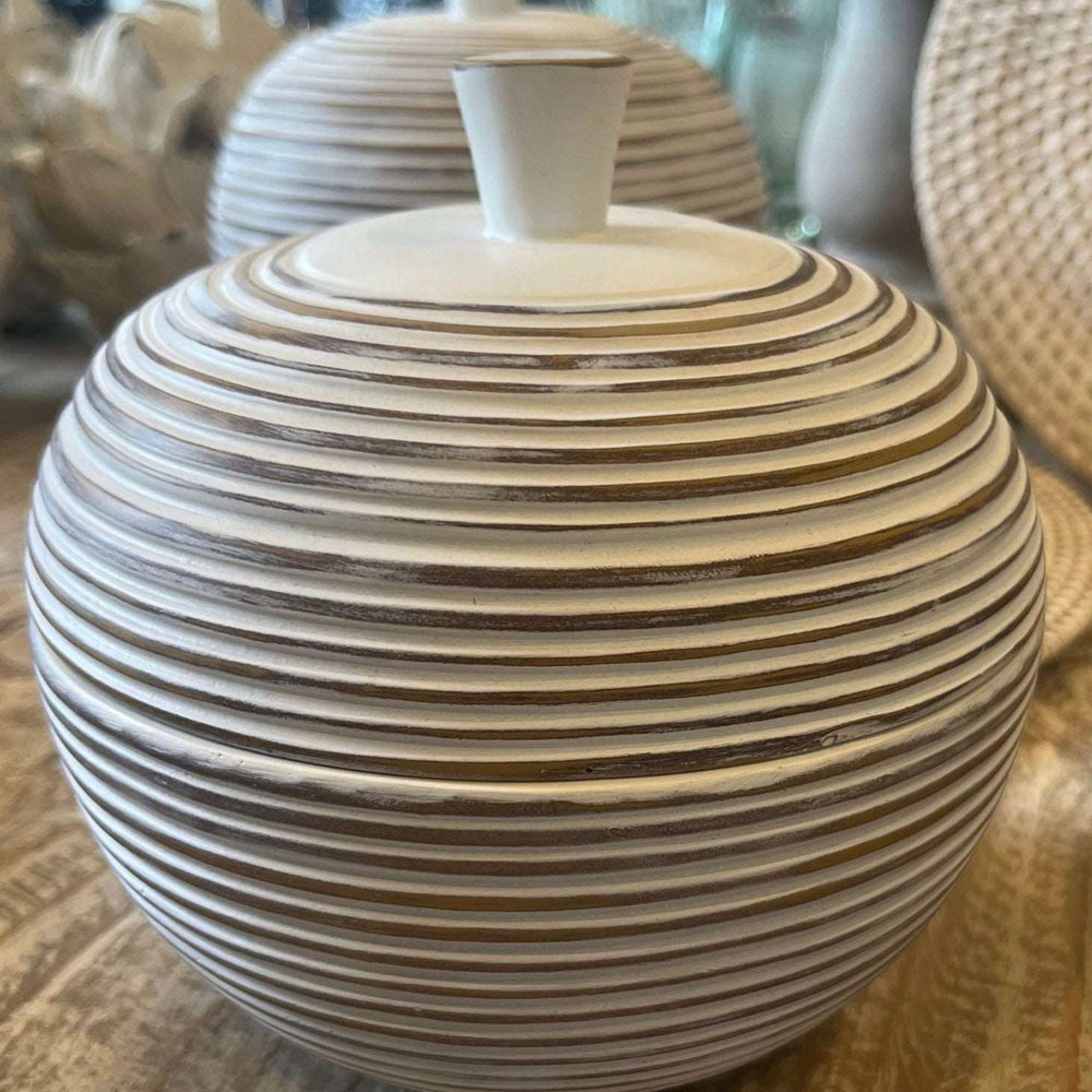 
                      
                        Isla White Washed Ribbed Jar
                      
                    