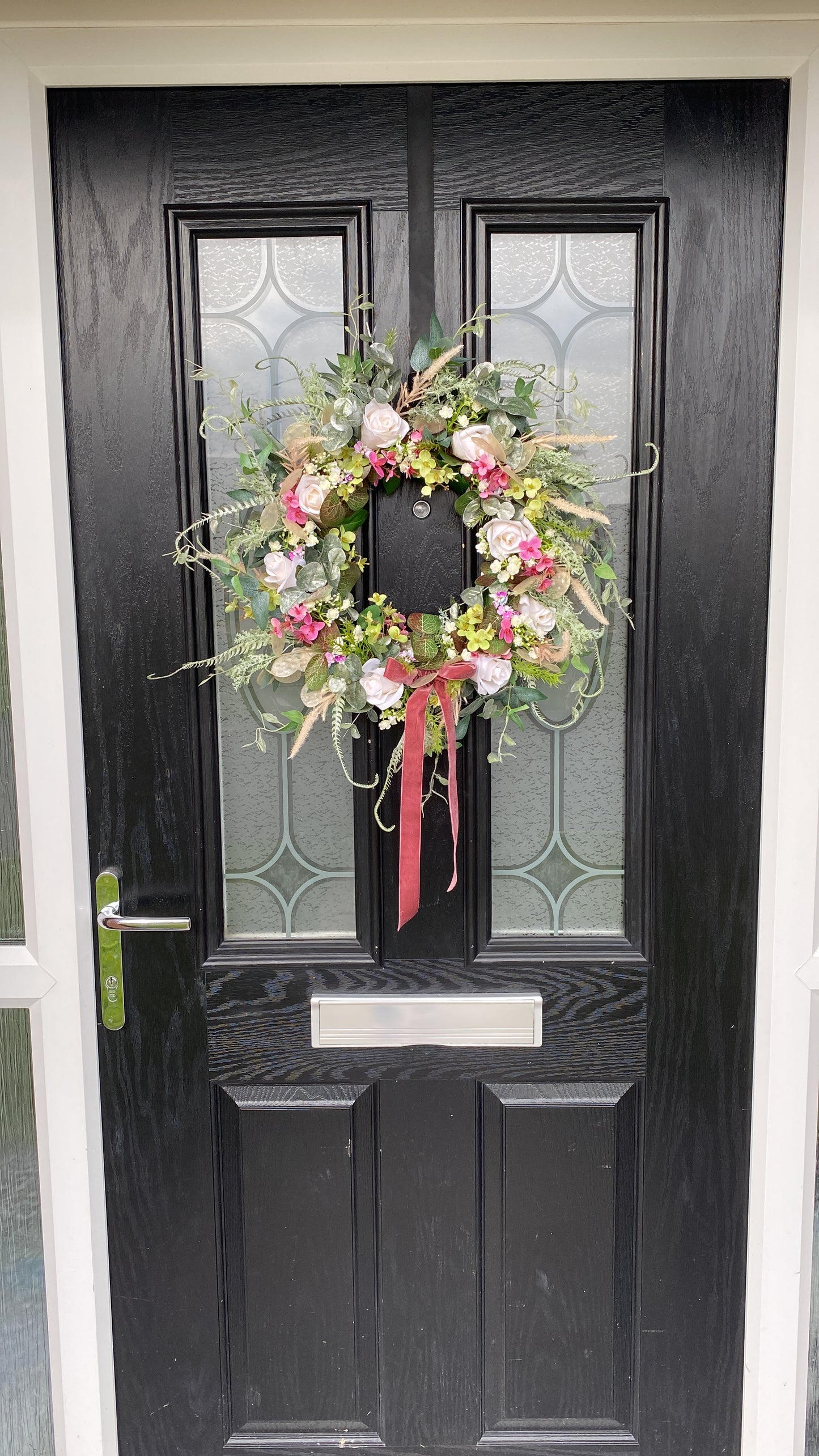 Pink Blushes Faux Flower Wreath