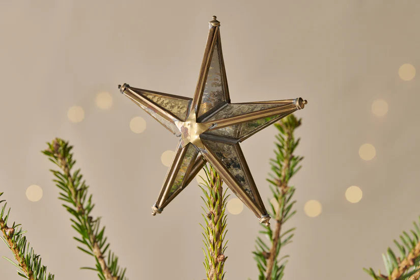 Antique Brass Star tree topper