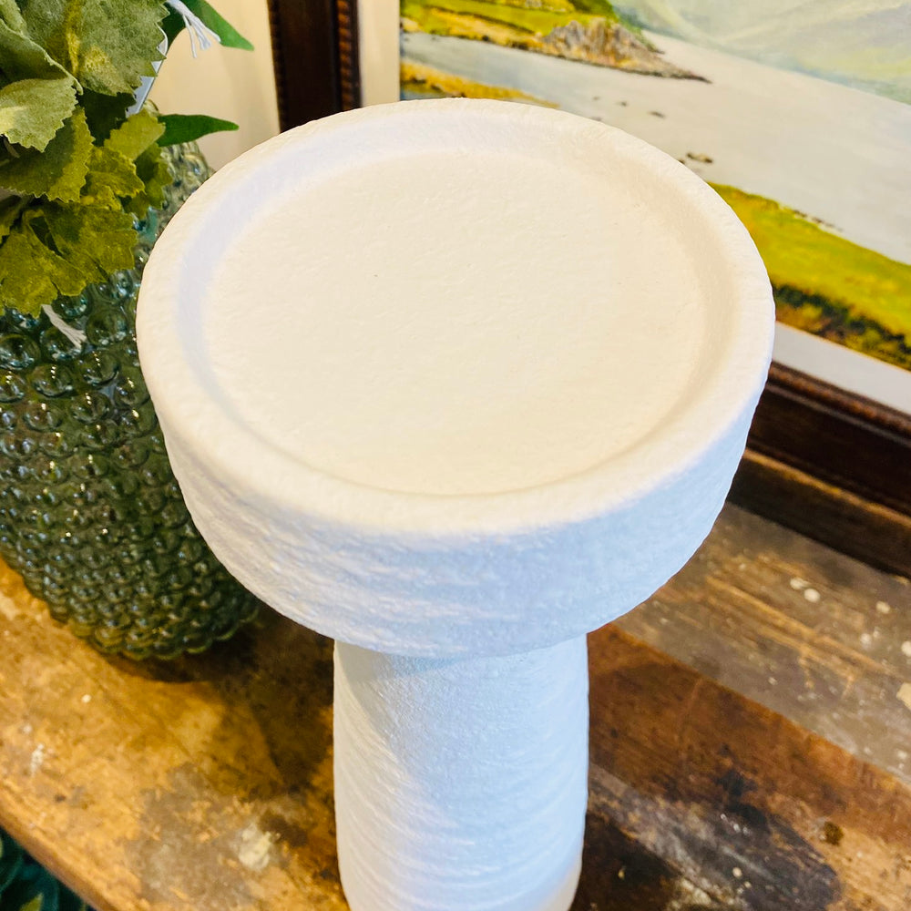 
                      
                        'Pisa' Tall White Plaster Effect Candleholder
                      
                    