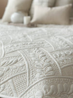 Cream Quilted Bedspread 180x90cm