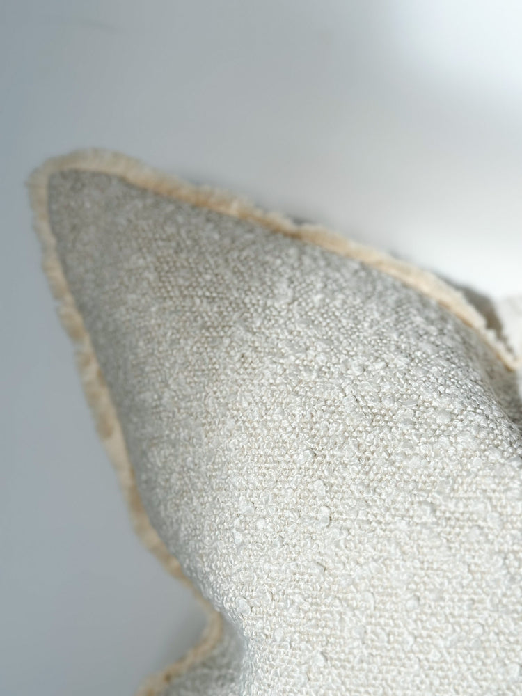 Ophelia Cream Boucle Feather Cushion 45×45cm