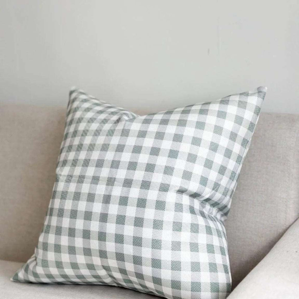 
                      
                        Iris Green Check Duck Feather Cushion 45x45cm
                      
                    