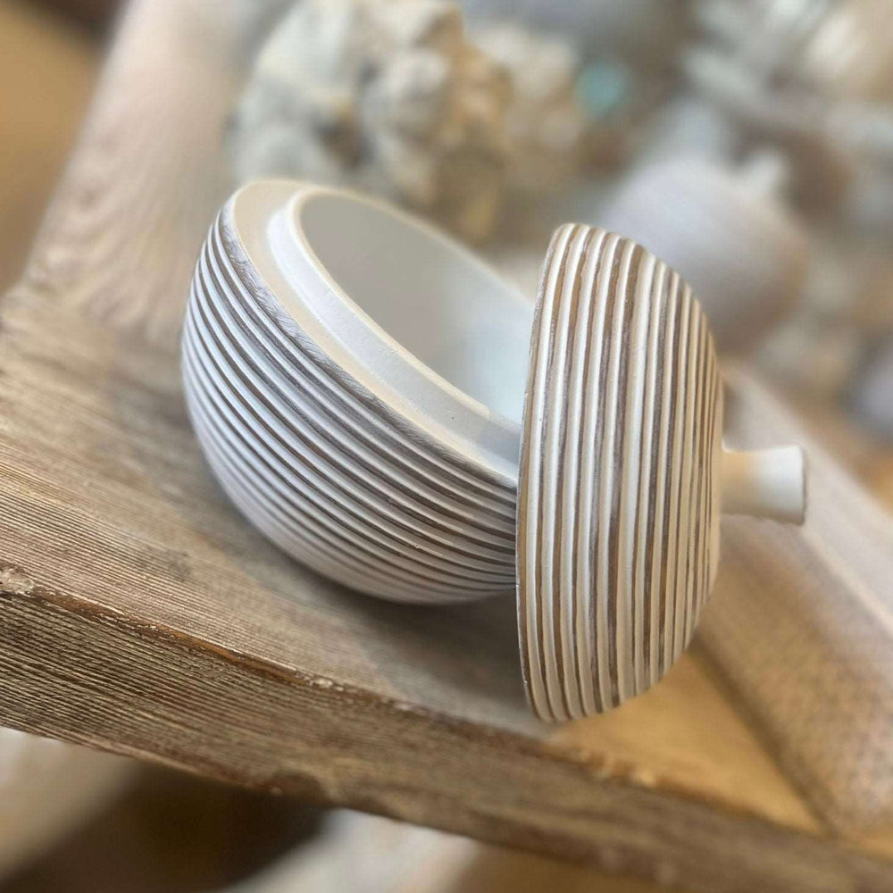 
                      
                        Isla White Washed Ribbed Jar
                      
                    