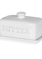 The Cotswolds White Ceramic Butter Dish