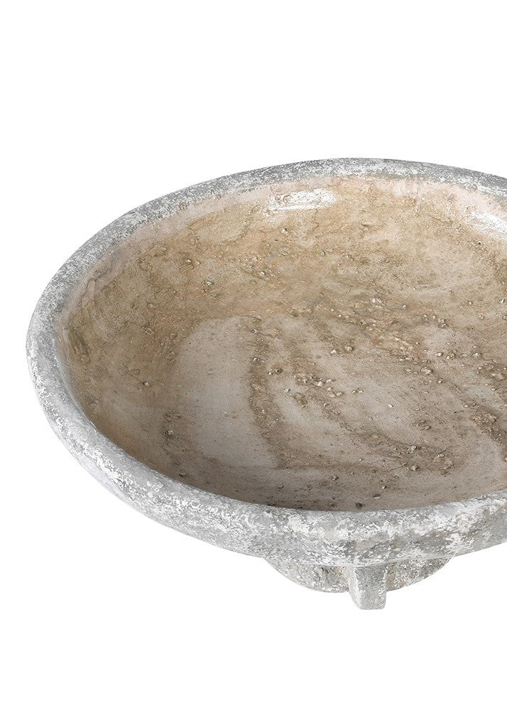 
                      
                        The Minerva, Distressed Footed Cement Bowl
                      
                    