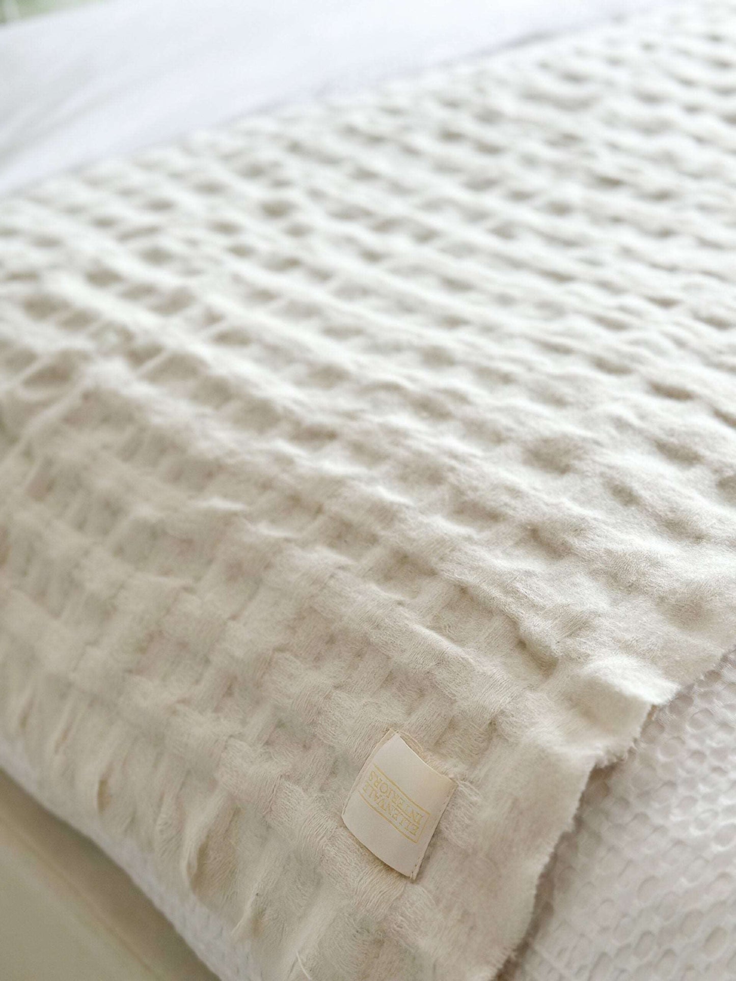 Cream Waffle Throw 160x130cm