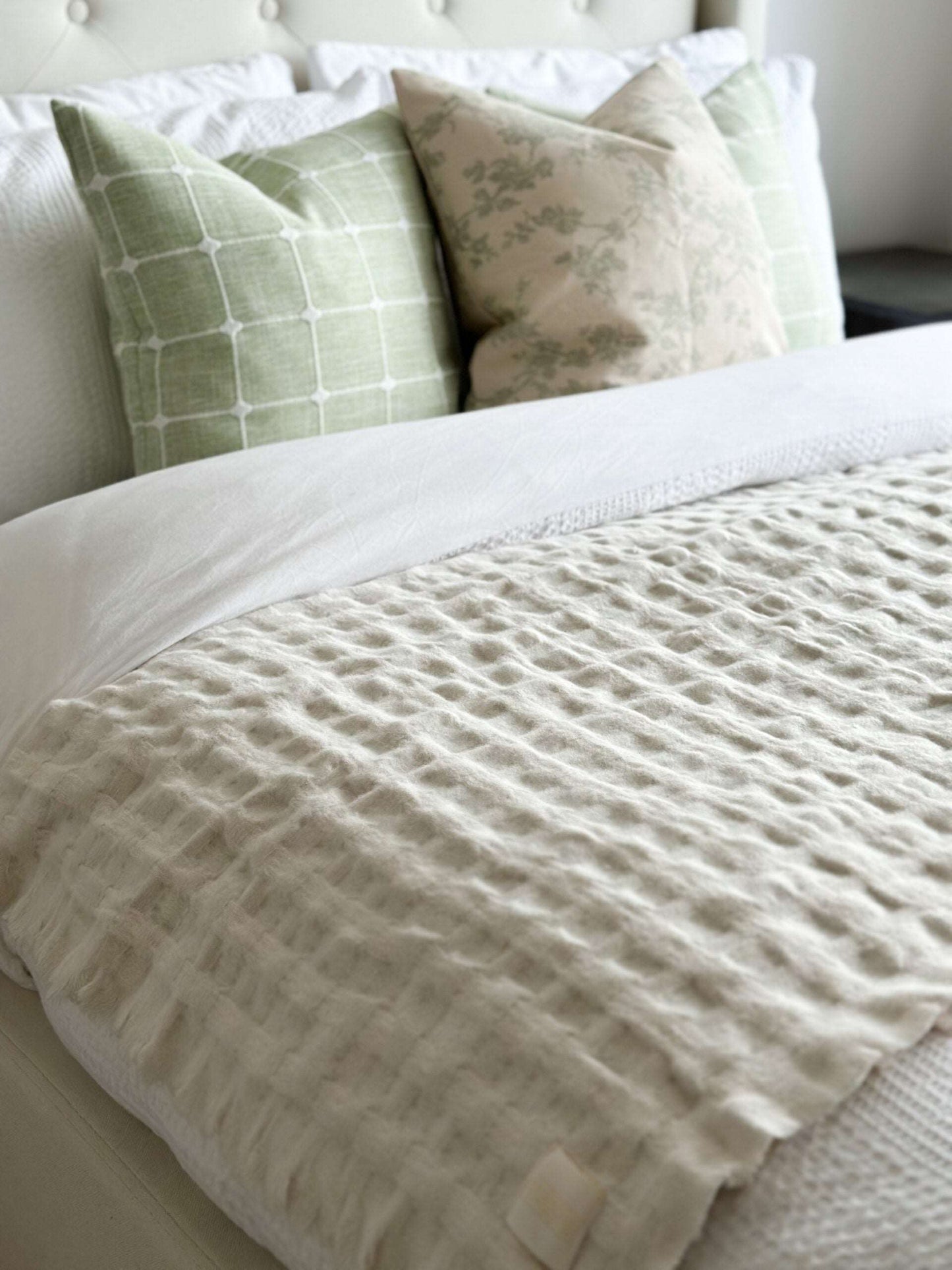 Cream Waffle Throw 160x130cm