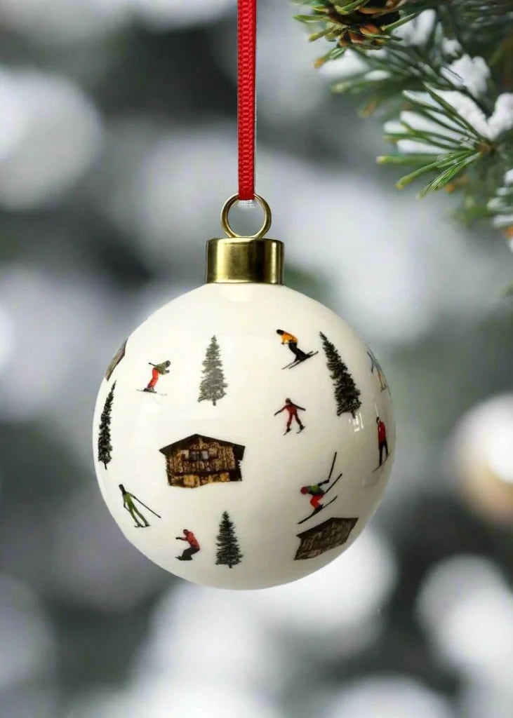 Ski Cabin Christmas Bauble