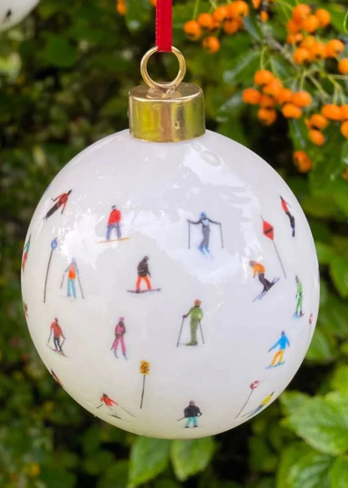 Skiers & Markers Christmas Bauble